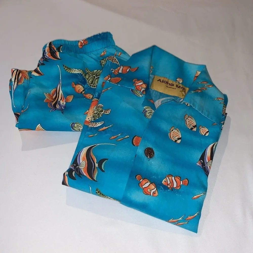 Gently Loved Toddler Aloha Mo’i Short Set Adorableble